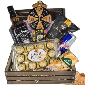 Cesta Presente Kit Masculino Whisky Jogo Drink Shot