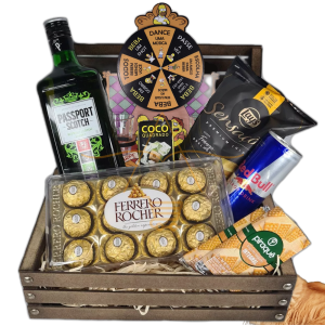 Cesta Presente Kit Masculino Whisky Jogo Drink Shot