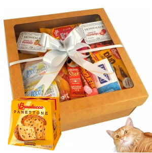 Cesta De Café Da Manhã 30 Itens Na Caixa Presente Lembrança Panettone