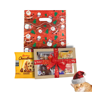 Cesta Caixa De Natal Café Da Manhã Com Mini Panettone