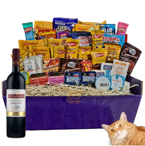 Cesta De Cafe Da Manhã Com Vinho Presente Aniversario