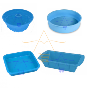 Kit Forma de Silicone Para Bolo, Pão e Pudim
